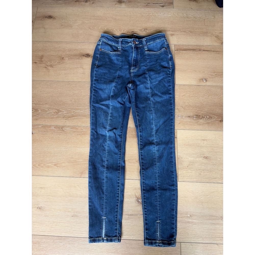 Judy Blue Skinny Fit Front Seam Split‎ Hem Jeans Dark Wash Size 5/27